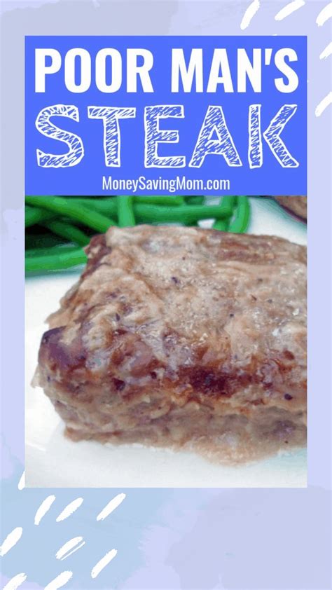 Poor Man's Steak | Recipes, Frugal meals, Poor man steak recipe