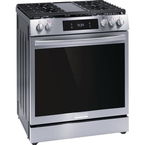 Frigidaire Gallery 30-in 5 Burners 6-cu ft Self-Cleaning Air Fry Convection Oven Slide-in ...