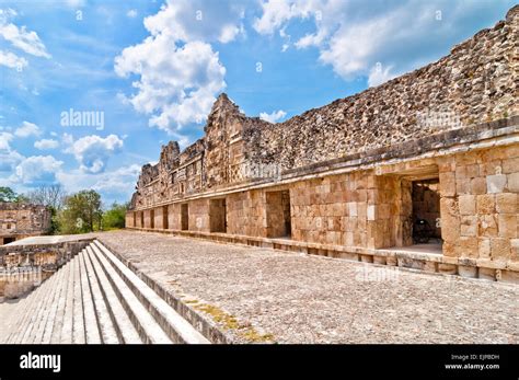 Maya ruin complex of Uxmal, Mexico Stock Photo - Alamy