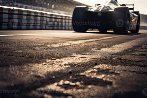 The international race track with a race car. Empty race track with ...