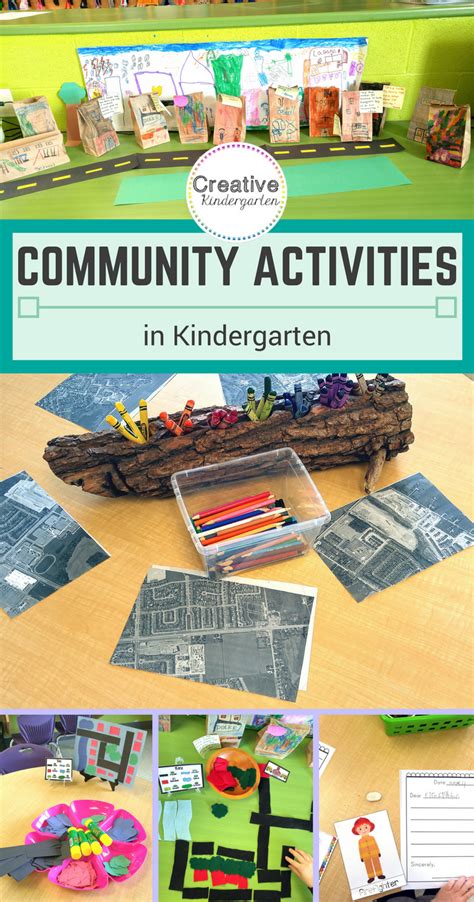 Learning about community in Kindergarten. Centers for students to be creative and learn ...