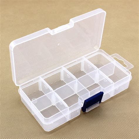 8 dividers transparent plastic storage box toy jewelry accessories small objects organizer box ...