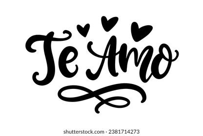 Te Amo Love You Spanish Modern Stock Vector (Royalty Free) 2381714273 | Shutterstock