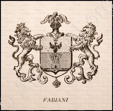 FABIANI - Armoiries, blason, Etymologie et origine, nom de famille, genealogie, ancêtres ...