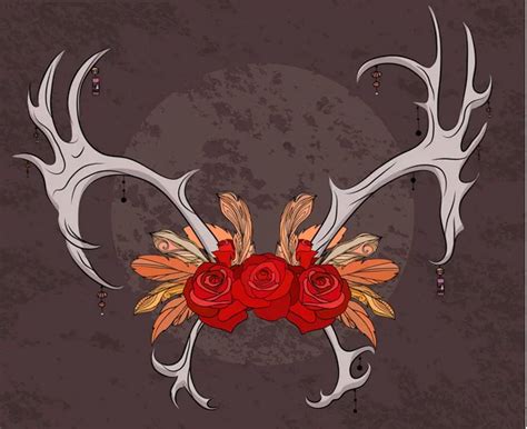 Deer antlers Stock Vectors, Royalty Free Deer antlers Illustrations ...