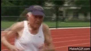 95 year old man still running on Make a GIF