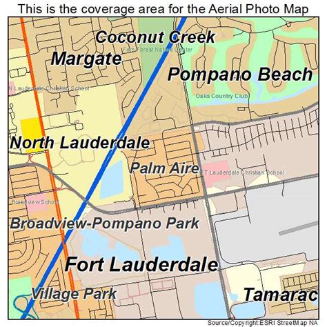 Aerial Photography Map of Palm Aire, FL Florida