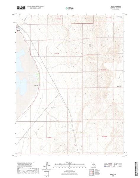 MyTopo Keeler, California USGS Quad Topo Map