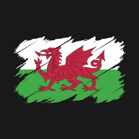 Wales Flag Brush Vector 16923916 Vector Art at Vecteezy