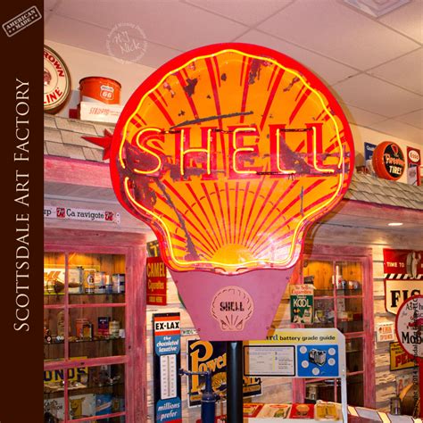 Shell Neon Sign - Vintage Advertisements Retro Signs Memorabilia