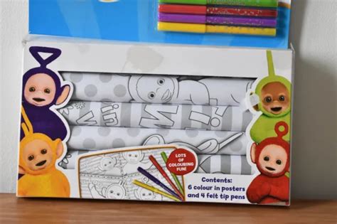 TELETUBBIES POSTER ART Set 6 Colouring In Posters and 4 Felt Tip Pens ...