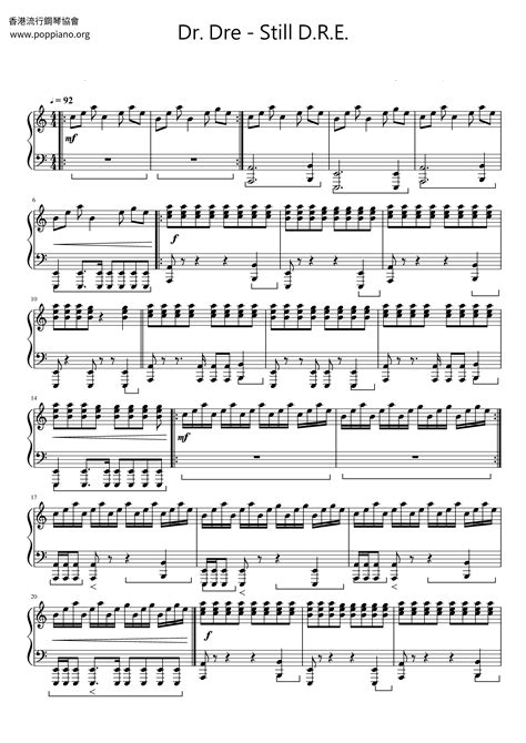 Dr. Dre, Snoop Dogg-Still D.R.E. Sheet Music pdf, - Free Score Download ★