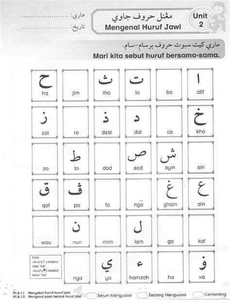 Ujian Kenal Huruf Jawi