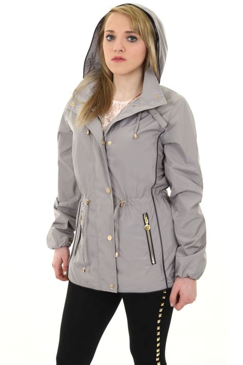 Womens Long Sleeve Lightweight Smart Hooded Jacket Rain Waterproof Coat | eBay