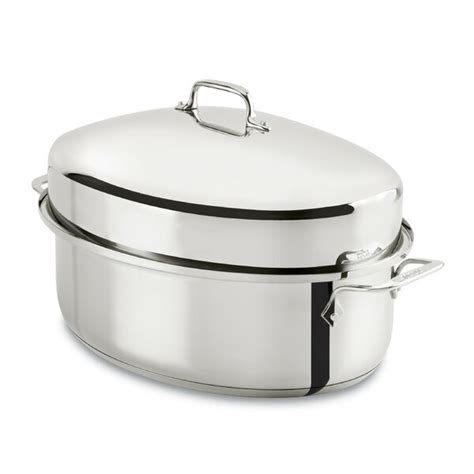 All-Clad Specialty 18.8 in. Stainless Steel Covered Roasting Pan ...