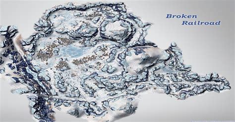 Broken Railroad aerial / contour map (3500 x 2700) : thelongdark