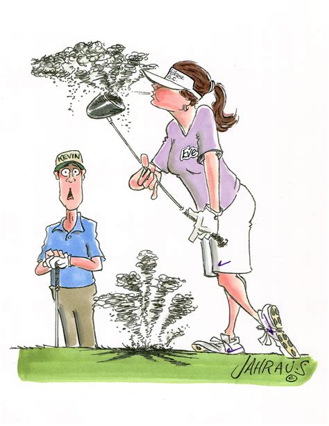 Couple Golfing Cartoon | Funny Gift for Couple Golfing