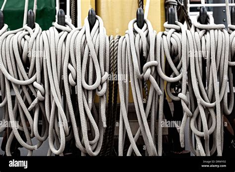 Mast and rigging of a sailing vessel Stock Photo - Alamy