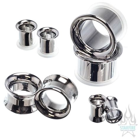 Stainless Steel Eyelets Stretched Lobes, 316l Stainless Steel, Large ...