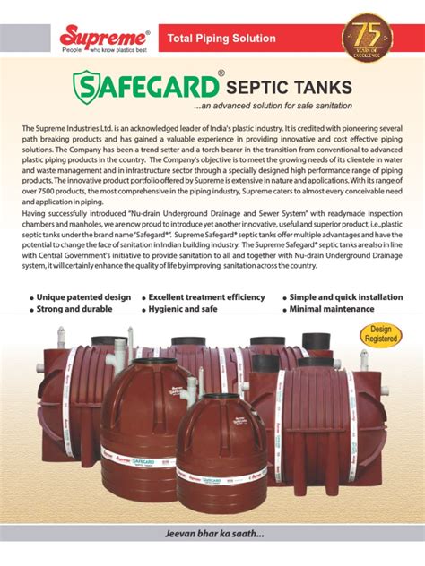 Safegard Septic Tanks | PDF | Sewage Treatment | Septic Tank