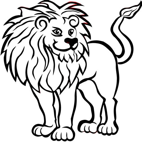 Artist Black And White Clipart Lion