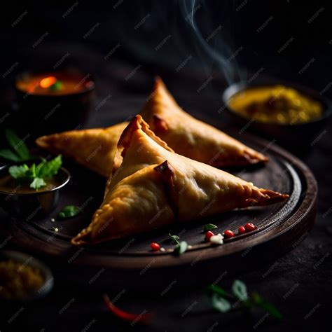 Premium AI Image | A delicious samosa plate