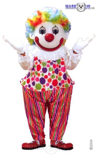 Happy Clown, Deluxe Adult Size Circus Clown Mascot Costume - 49197 - MaskUS.com