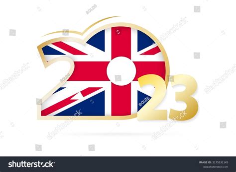 Year 2023 United Kingdom Flag Pattern Stock Vector (Royalty Free ...