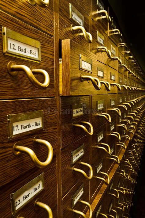 Old Library Card Catalog stock photo. Image of index - 18985914