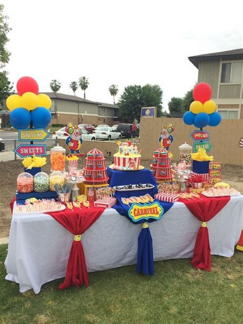 Dessert Table - Circus | Circus Birthday Party | Circus birthday ...