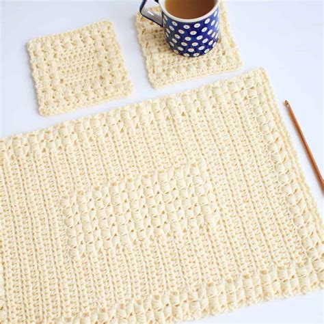 3 Easy to Crochet Placemat Patterns - Sunny Hollow Set - Crochet . Life