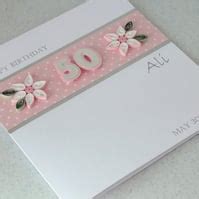 50th birthday card, paper quilling - Folksy