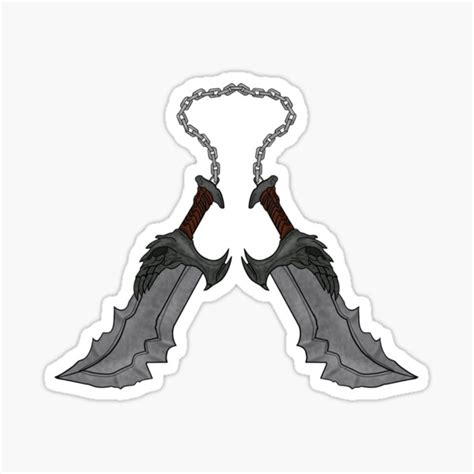 "Blades of Chaos" Sticker for Sale by maplefoot | Redbubble