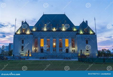 Supreme Court of Canada Building at Dusk Stock Image - Image of house ...