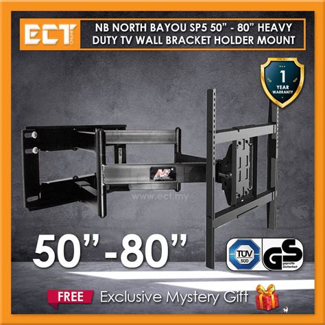 NB North Bayou SP5 50 to 90 Inch Full Motion Heavy Duty TV Wall Mount ...