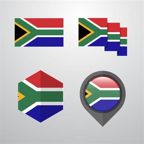 South Africa flag design set vector 14262154 Vector Art at Vecteezy