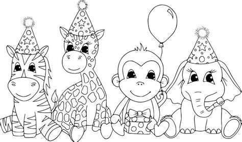 Baby Zoo Animal Coloring Pages