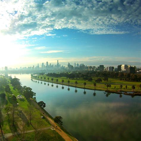 City view over Albert Park Lake : r/melbourne