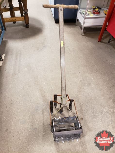 Antique Manual Rototiller (55"H) (SEE PICS!)