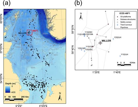 (a) Map of the North Sea showing the locations of offshore oil/gas ...