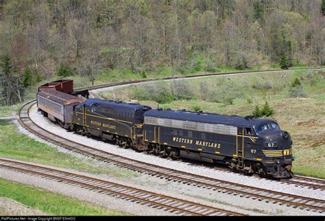 WM 67 West Virginia Central Railroad EMD FP7 at Spruce, West Virginia ...