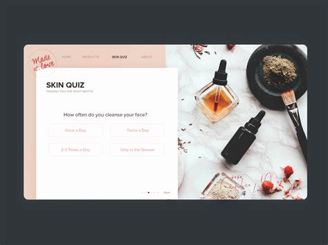 Skin Quiz by Jenisse Broadbelt on Dribbble