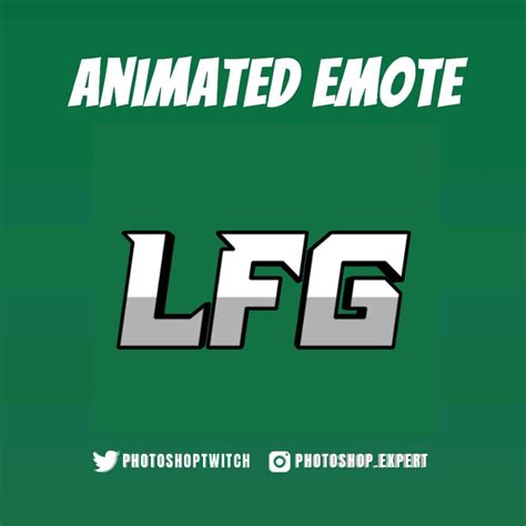 3D Animated LFG Text Emote, LFG Emote, Twitch Emote, Stream Emote, LFG ...