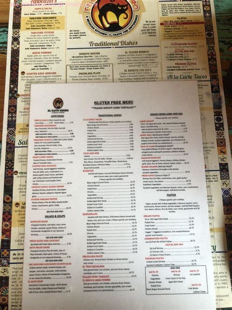 Online Menu of El Gato Negro Restaurant, New Orleans, Louisiana, 70130 ...