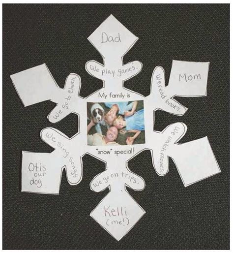 "Snow" Special Family Snowflake Bulletin Board - Classroom Freebies ...