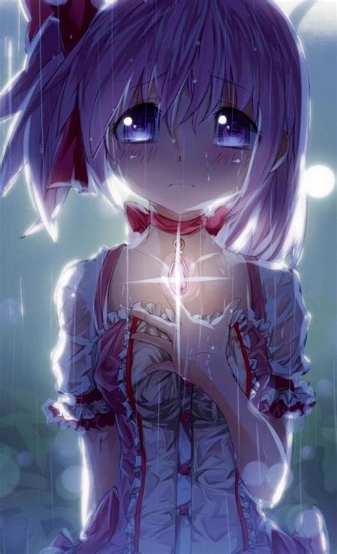 Sad anime girl... So pretty! | Kawaii | Pinterest | The o'jays, Madoka magica and Hair