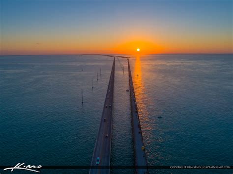 Sunset Seven Mile Bridge Marathon Florida Keys | Royal Stock Photo