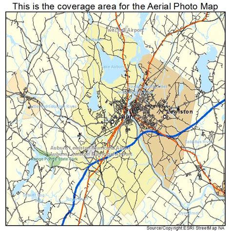 Aerial Photography Map of Auburn, ME Maine