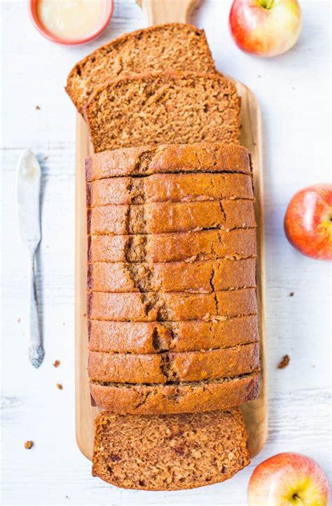 Cinnamon Spice Applesauce Bread with Honey Butter - Applesauce keeps this bread so soft & moist ...