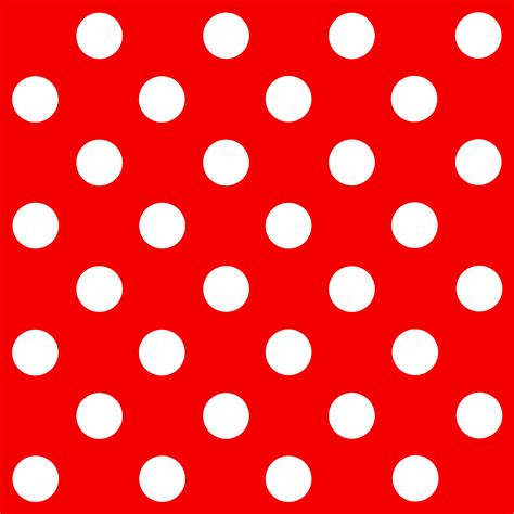 Red and White Polka Dots Pattern - Free Clip Art